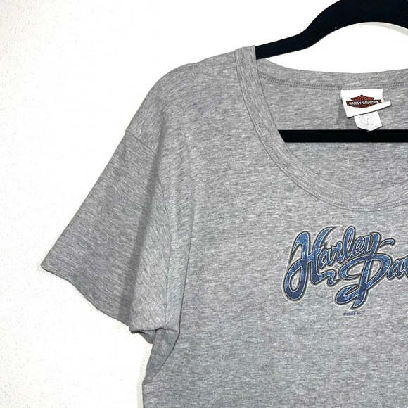 Harley Davidson Graphic Tee Smoky Mountains TN Icon Light Gray Xlarge Women’s - Picture 3 of 11